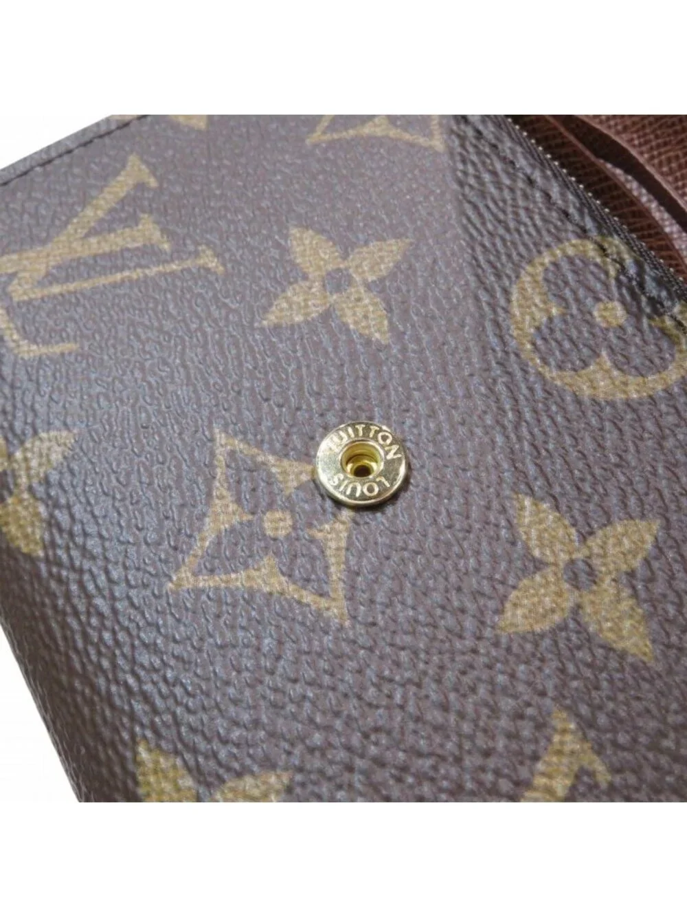 Louis Vuitton Portefeuille Victorine Monogram Trifold Wallet Canvas